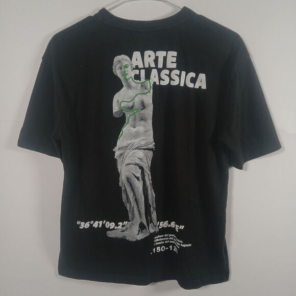 ZARA Venus de Milo Greek Art “Arte Classica” Black Graphic T-Shirt S Artsy EUC - Picture 2 of 10